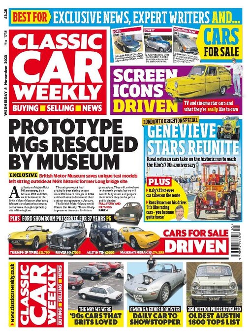 Title details for Classic Car Weekly by H BAUER PUBLISHING LIMITED - Available